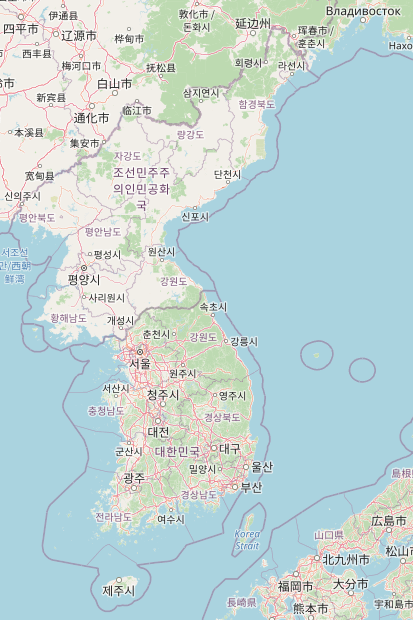 Korea OSM at 2021.09.04.